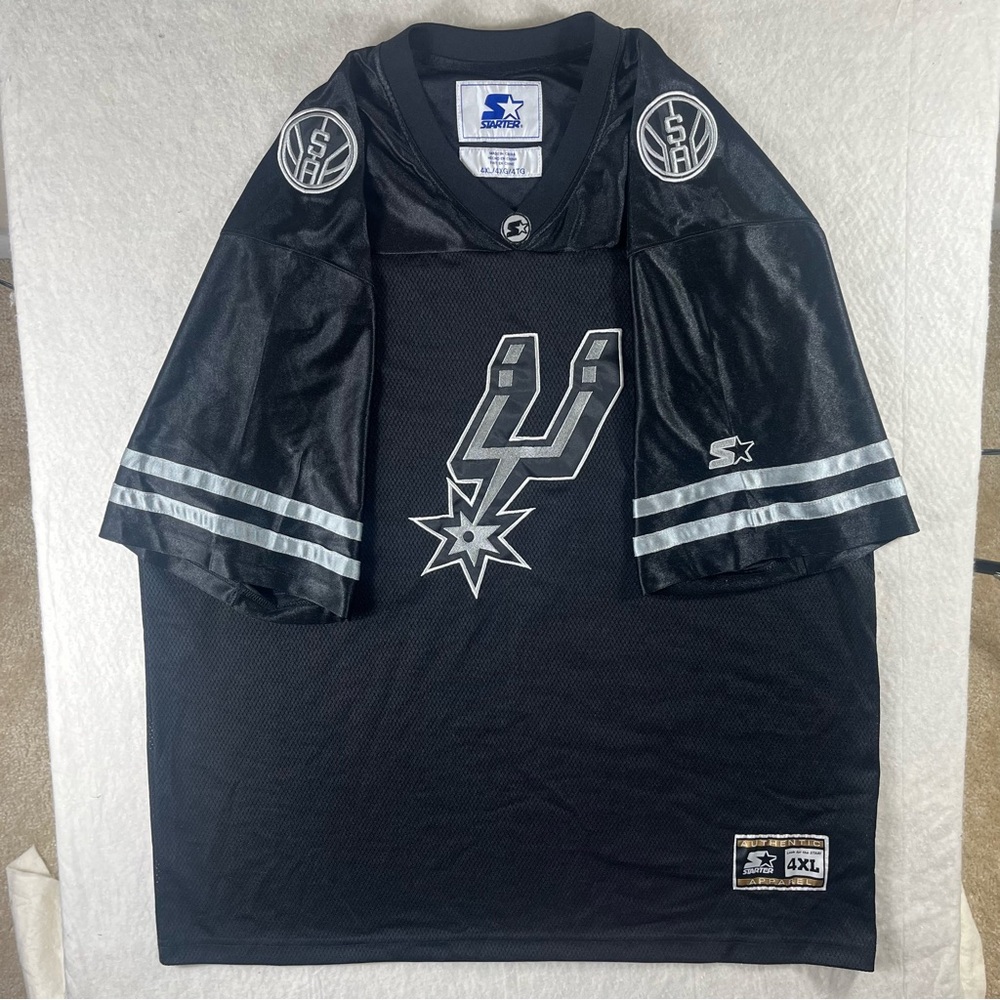 Vintage Starter San Antonio Spurs Football Jersey Men's Sz 4XL NBA Embroidered